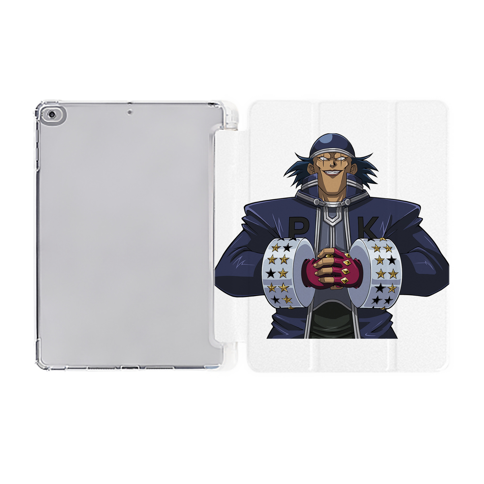 （画像用） 遊☆戯☆王 Yu-Gi-Oh! IPad ケース ペン収納付き 三つ折りスタンド PUレザー×シリコン 対応機種9.5/10.5/10.9インチ